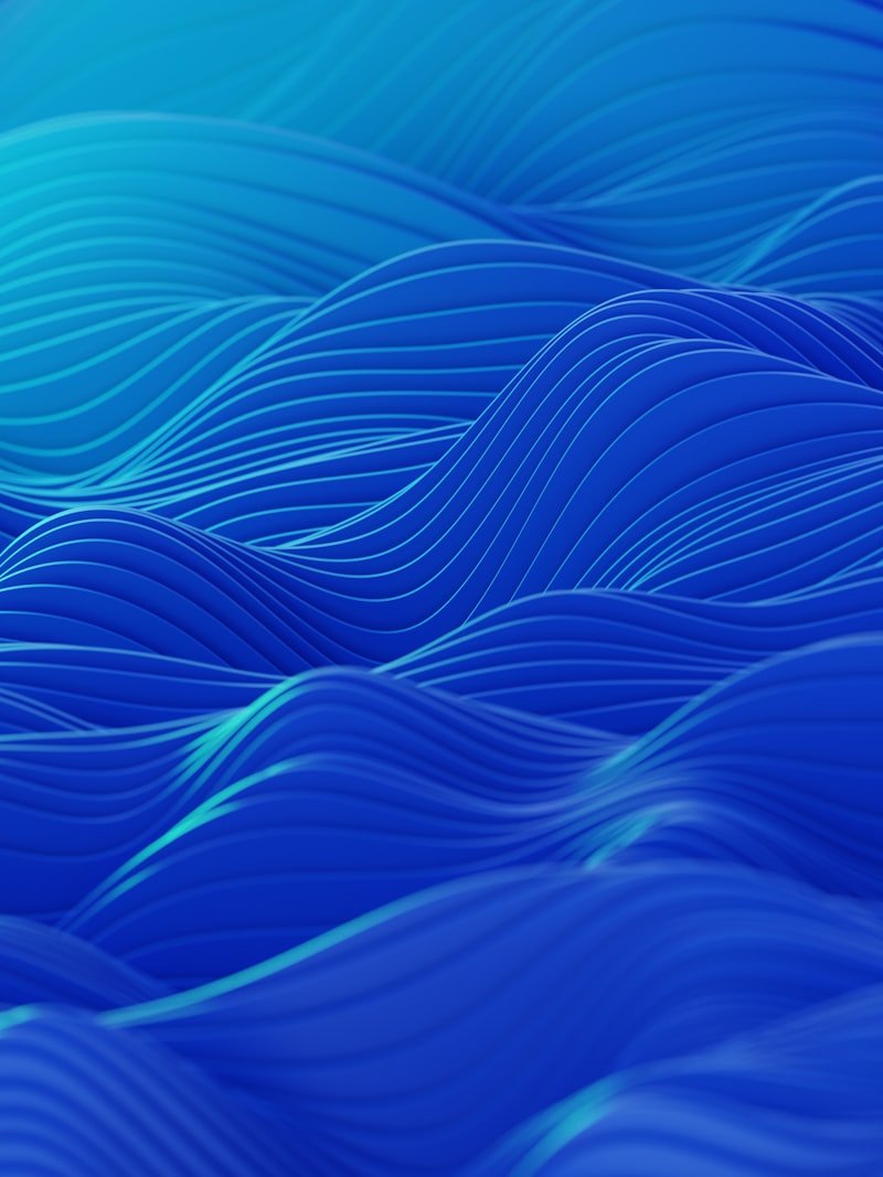 Futuristic 3D gadget with neon blue glow